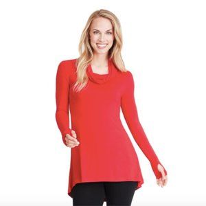 Cuddl Duds Softwear Stretch Cowlneck Tunic in TEAL